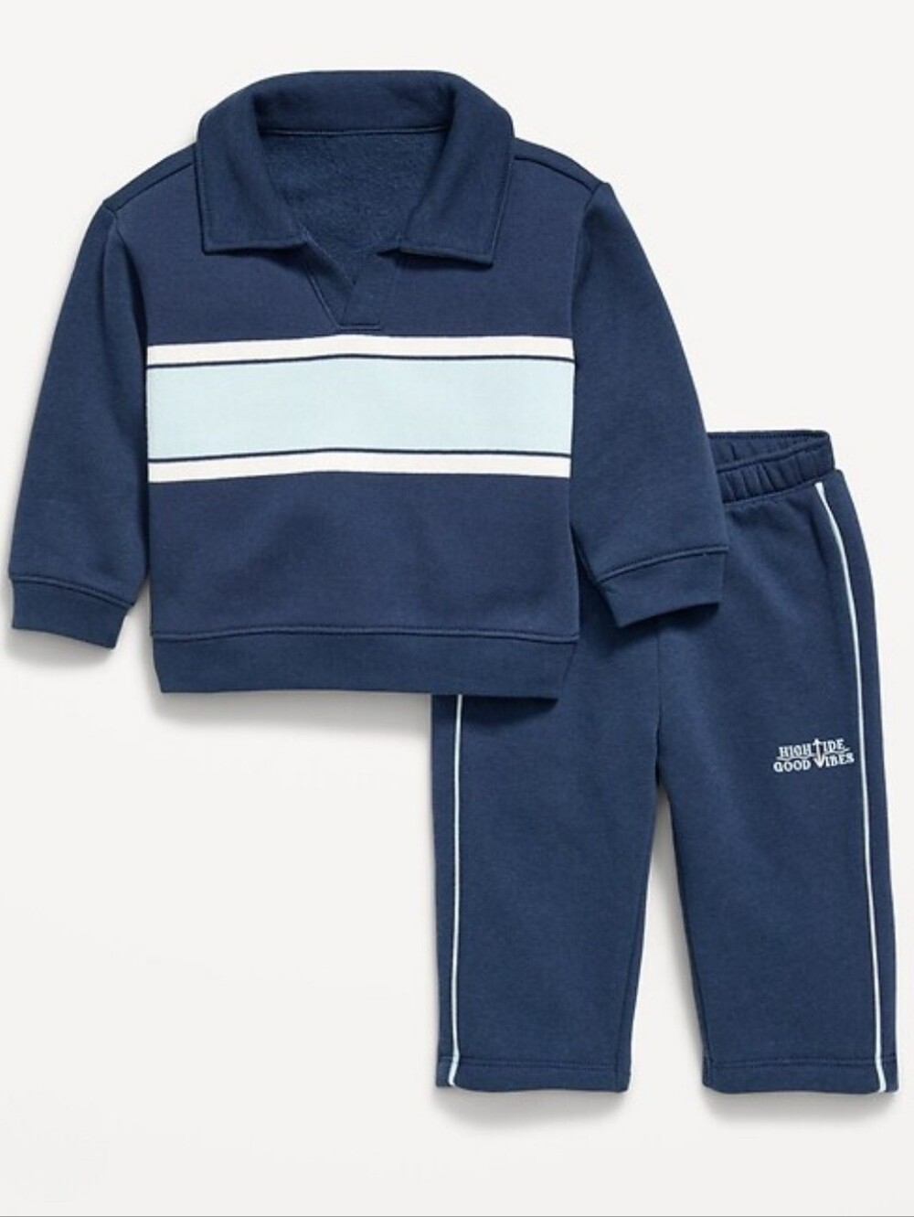 Old Navy Collared Sweatshirt and Sweatpants 2 piece Set Blue 12 - 18 M